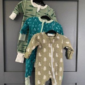 Parade Organic 0-3M '2-Way' Zip Romper convertible fold-over cuffs hands/feet